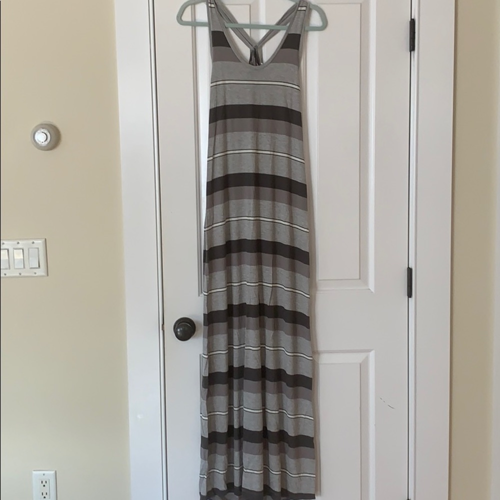 Striped maxi-dress